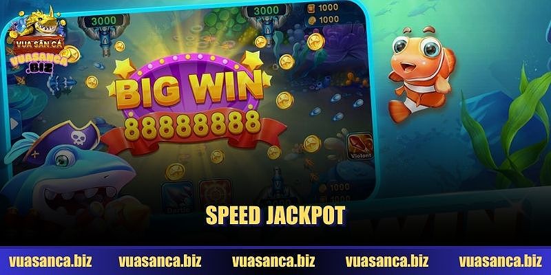 Speed Jackpot với hình ảnh minh họa cho mức thưởng hấp dẫn trong trò chơi.